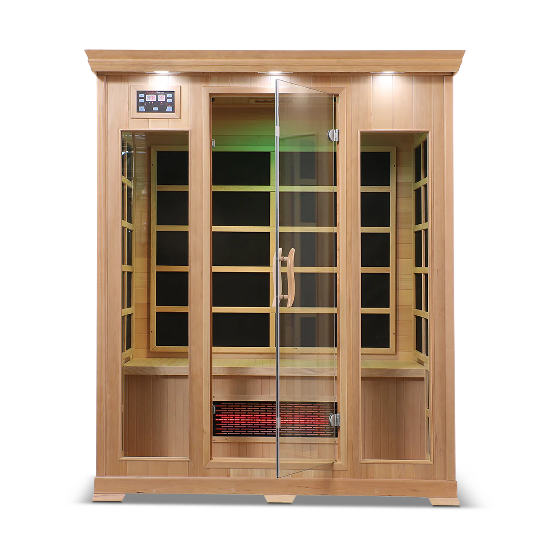 3 Person Full Spectrum Infrared Sauna with PureCarbon Heating & Canadian Wood Health Smart