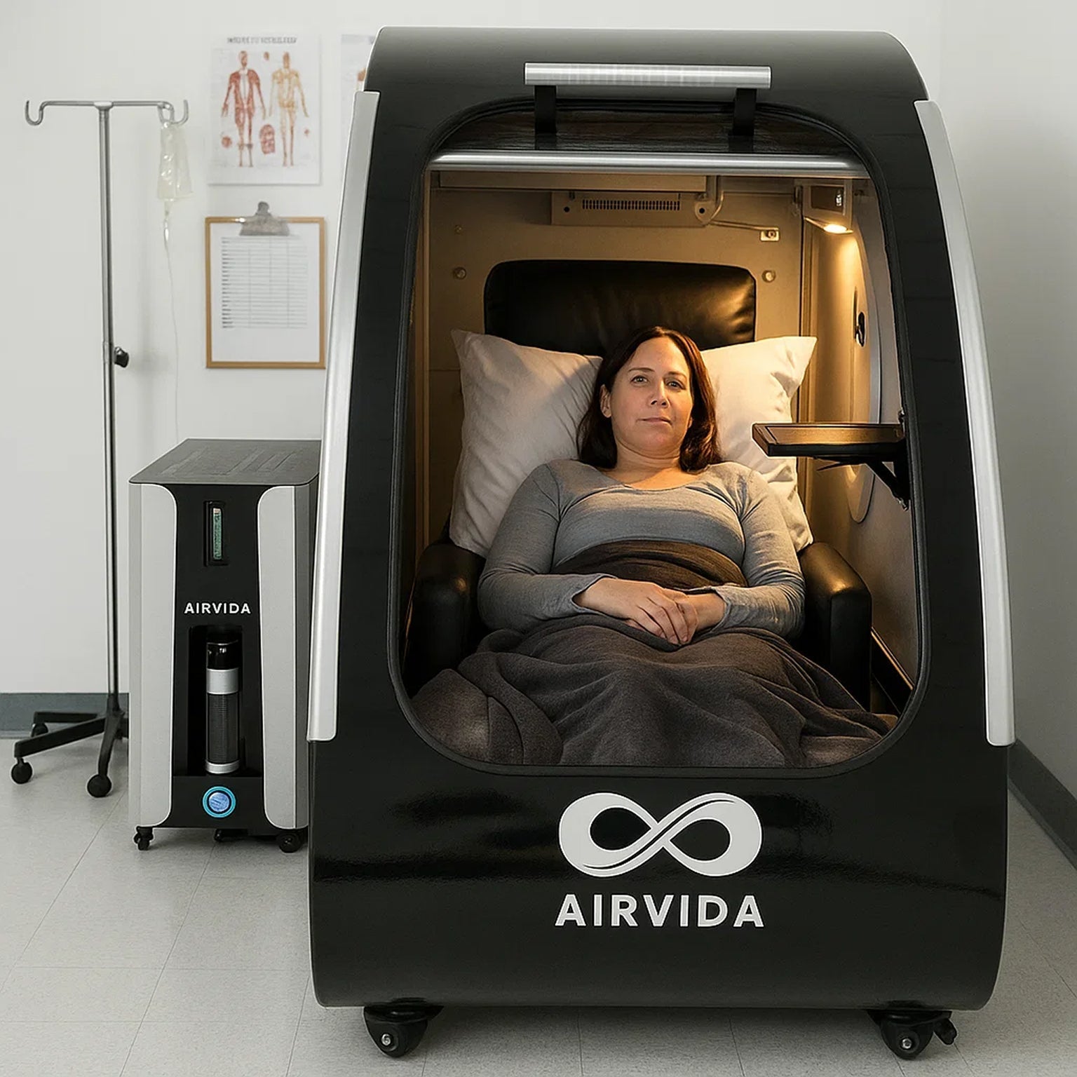 Sitting Hard Shell Hyperbaric Chamber 1.3-2.0 ATA  -Airvida Elite The Recovery Outlet