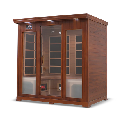 4 Person Full Spectrum Infrared Sauna with PureCarbon Heating & Canadian Wood Health Smart