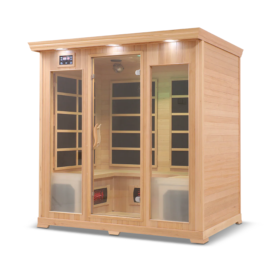 4 Person Full Spectrum Infrared Sauna with PureCarbon Heating & Canadian Wood Health Smart