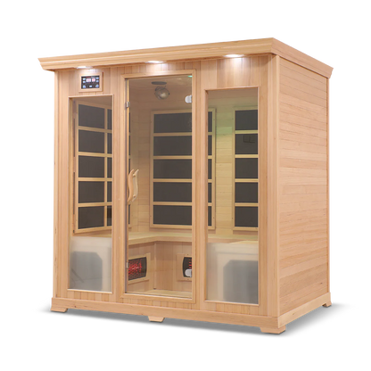 4 Person Full Spectrum Infrared Sauna with PureCarbon Heating & Canadian Wood Health Smart