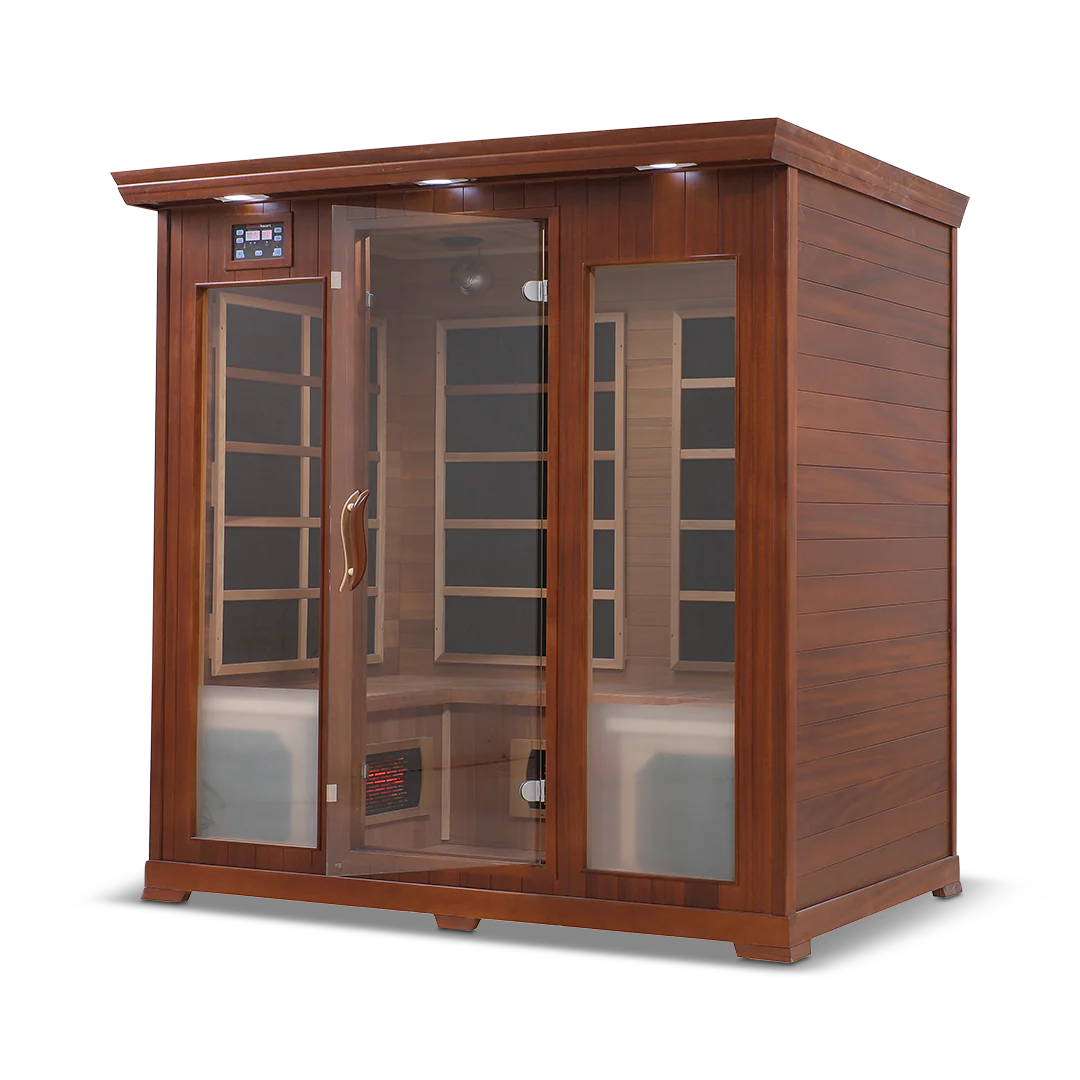 4 Person Full Spectrum Infrared Sauna with PureCarbon Heating & Canadian Wood Health Smart