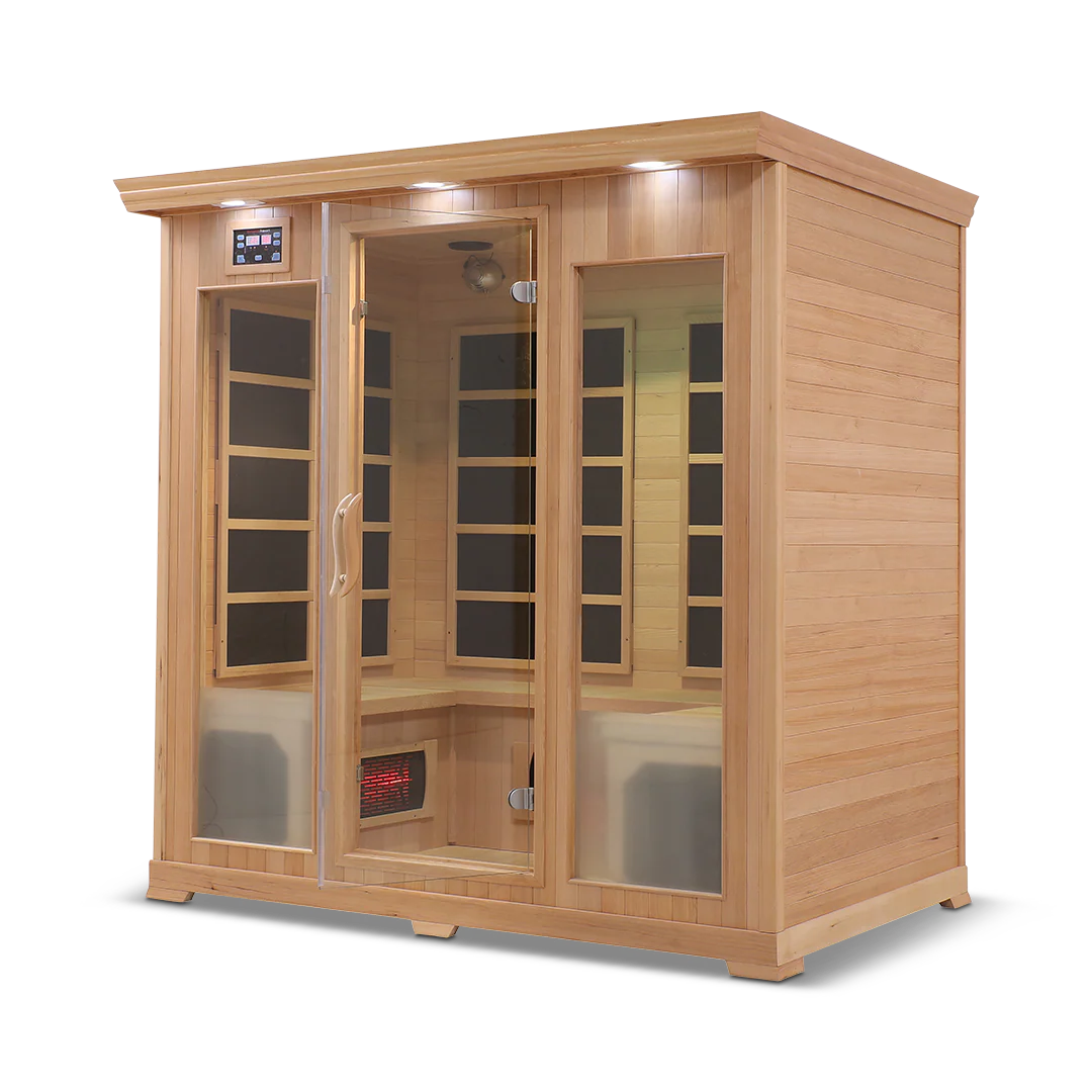 4 Person Full Spectrum Infrared Sauna with PureCarbon Heating & Canadian Wood Health Smart