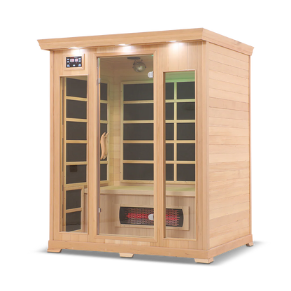 3 Person Full Spectrum Infrared Sauna with PureCarbon Heating & Canadian Wood Health Smart