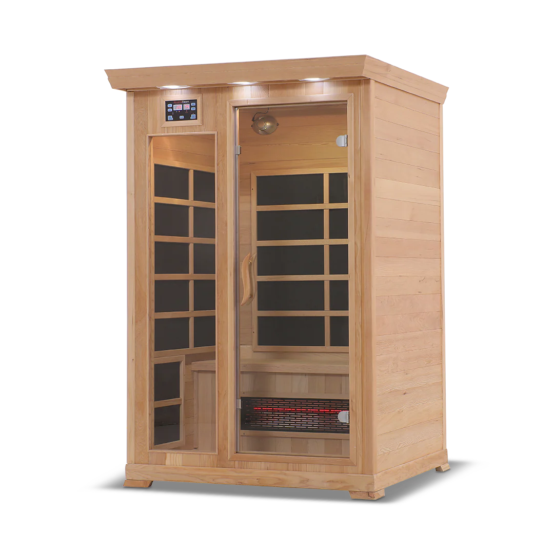 2 Person Full Spectrum Infrared Sauna with PureCarbon Heating & Canadian Wood Health Smart