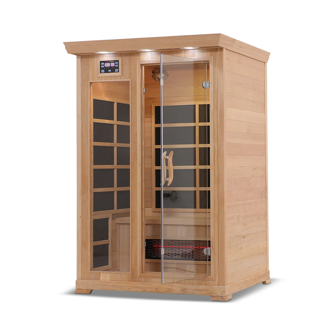 2 Person Full Spectrum Infrared Sauna with PureCarbon Heating & Canadian Wood Health Smart