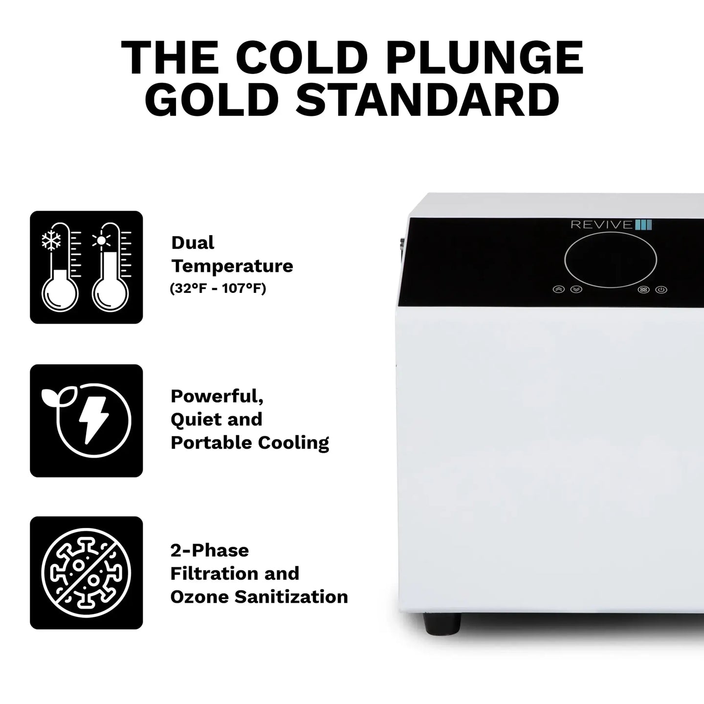 Revive Acrylic Plunge | Cold & Hot Therapy Tub with Advanced Temperature Control Revive