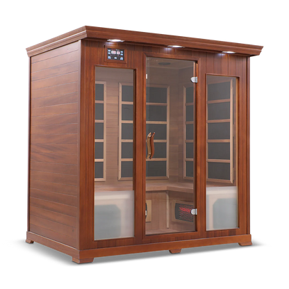 4 Person Full Spectrum Infrared Sauna with PureCarbon Heating & Canadian Wood Health Smart