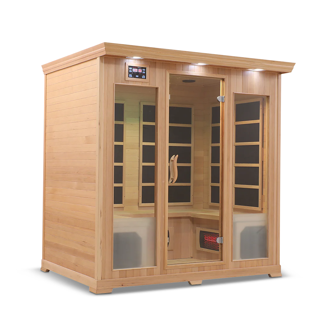 4 Person Full Spectrum Infrared Sauna with PureCarbon Heating & Canadian Wood Health Smart