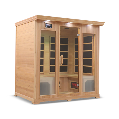 4 Person Full Spectrum Infrared Sauna with PureCarbon Heating & Canadian Wood Health Smart