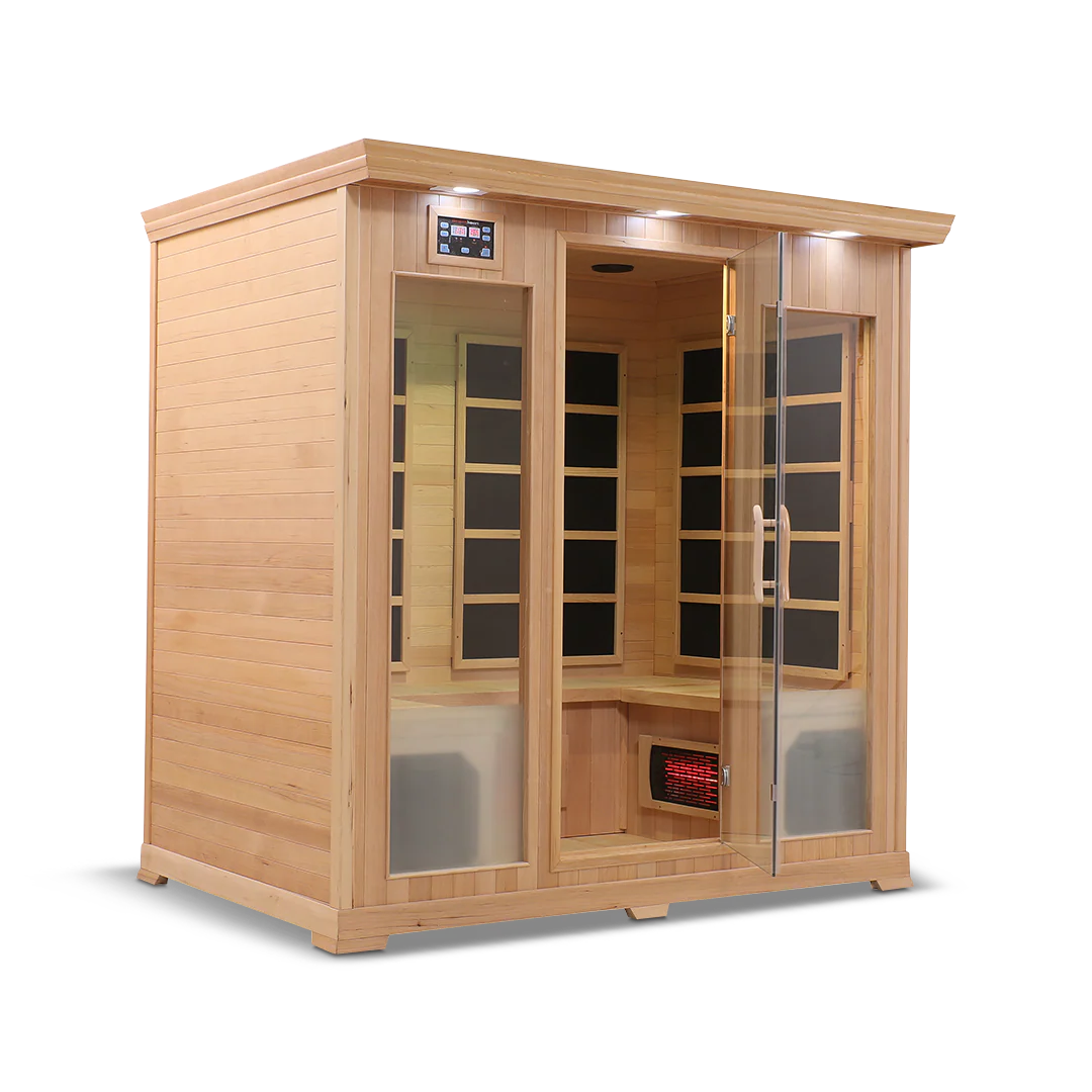 4 Person Full Spectrum Infrared Sauna with PureCarbon Heating & Canadian Wood Health Smart