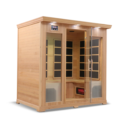 4 Person Full Spectrum Infrared Sauna with PureCarbon Heating & Canadian Wood Health Smart