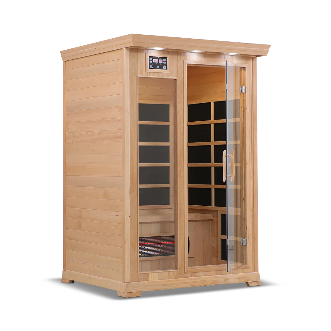 2 Person Full Spectrum Infrared Sauna with PureCarbon Heating & Canadian Wood Health Smart