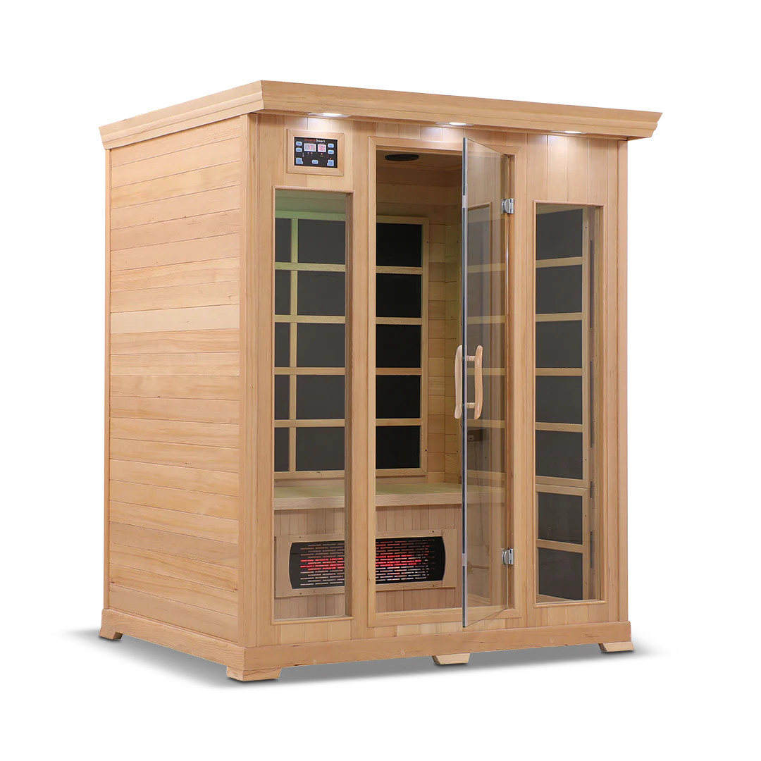 3 Person Full Spectrum Infrared Sauna with PureCarbon Heating & Canadian Wood Health Smart