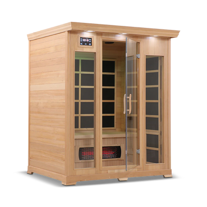 3 Person Full Spectrum Infrared Sauna with PureCarbon Heating & Canadian Wood Health Smart